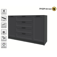 Тумба Тренд КТ-Т160 (Антрацит ЛДСП/ Пепел ЛМДФ) Ш1600 В1020 Г451